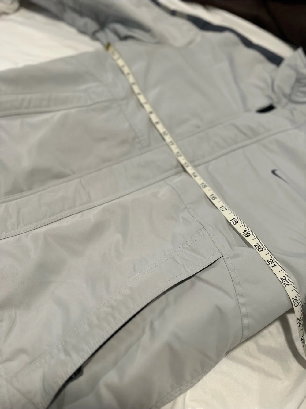 Nike Y2K full-zip fleece lined szM insulated winter light gray Minimalist jacket